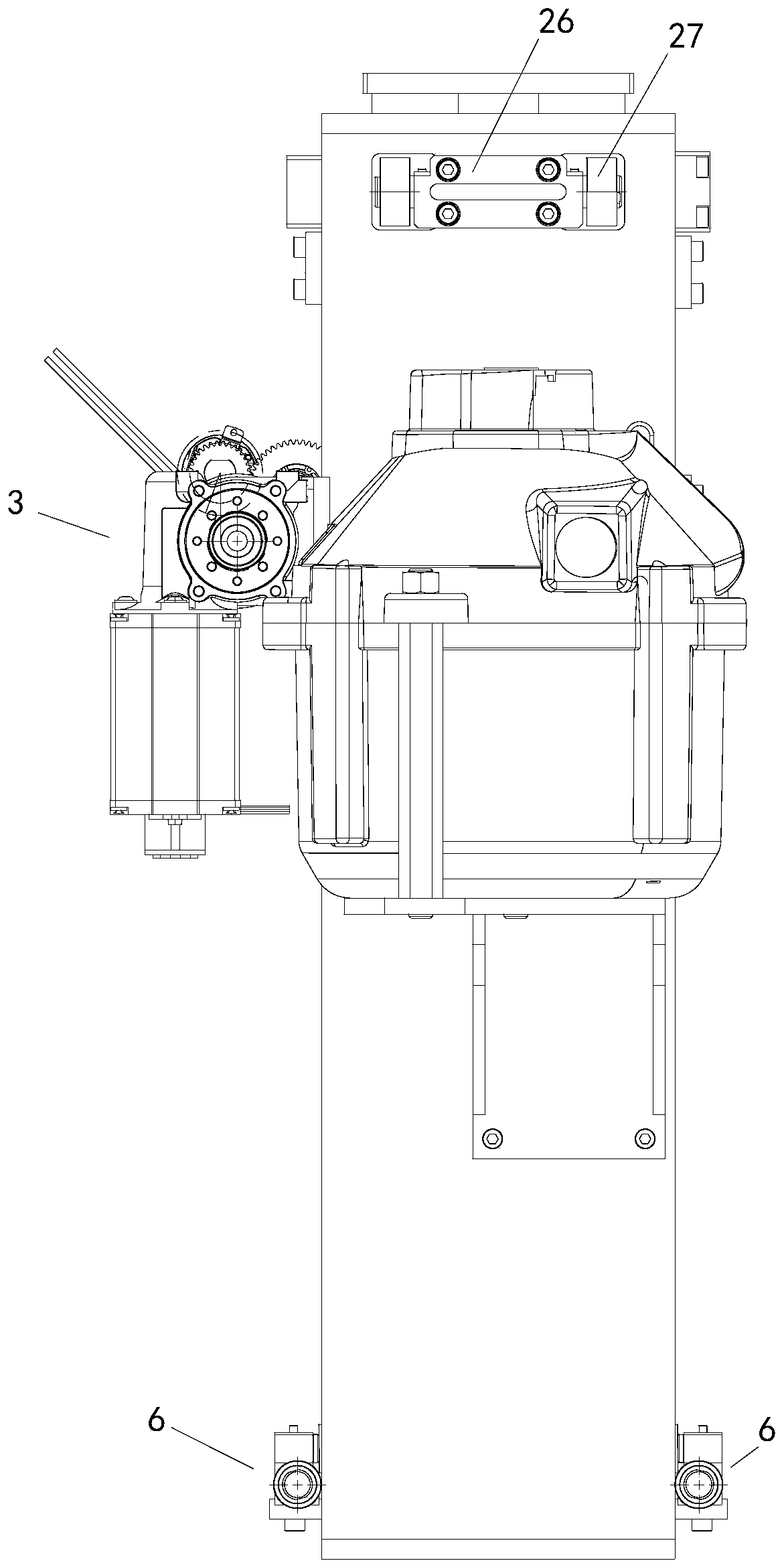 Vertical lifting stand column integrating manual operation and automation