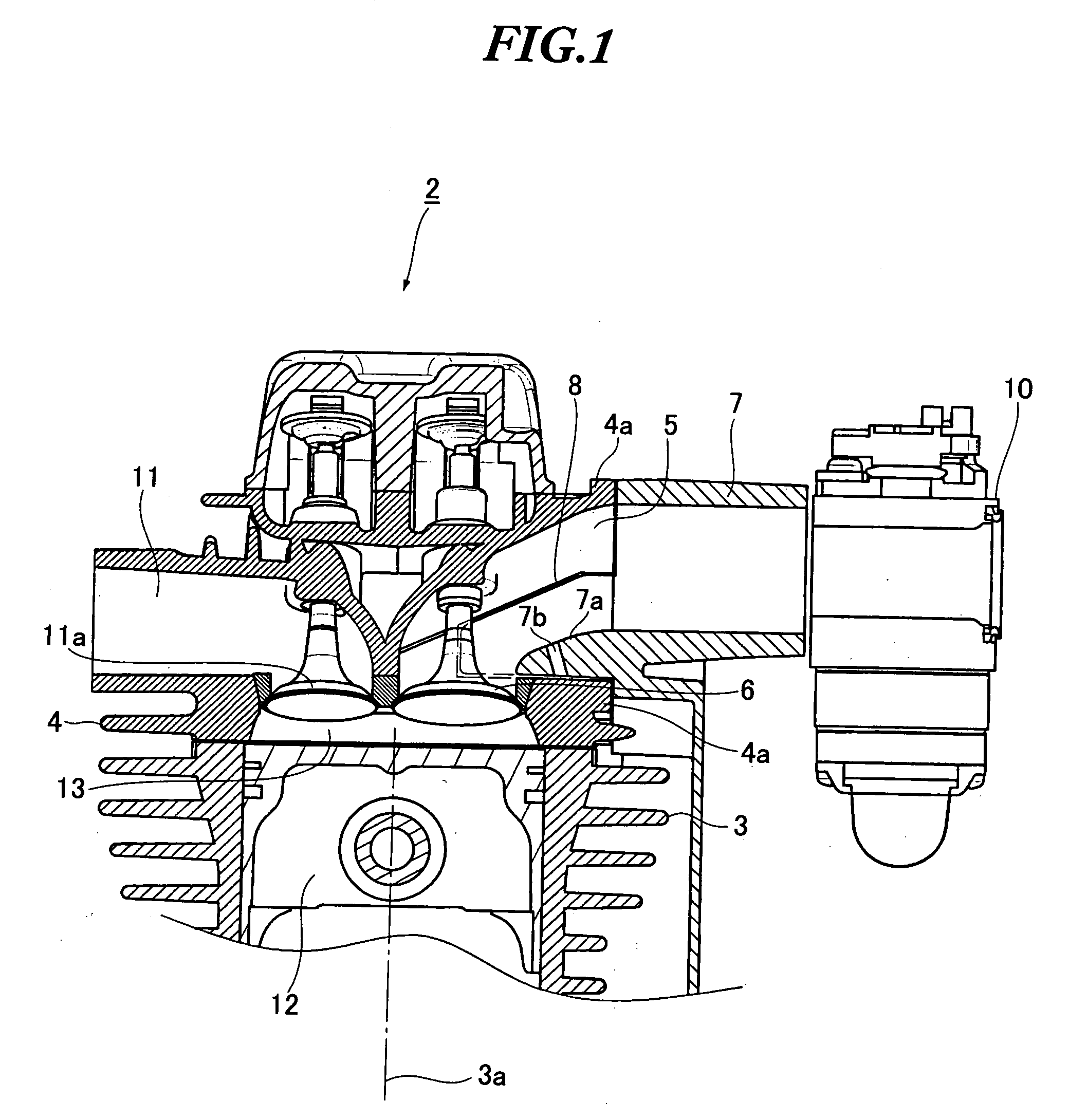 Intake port for 4-cycle engine