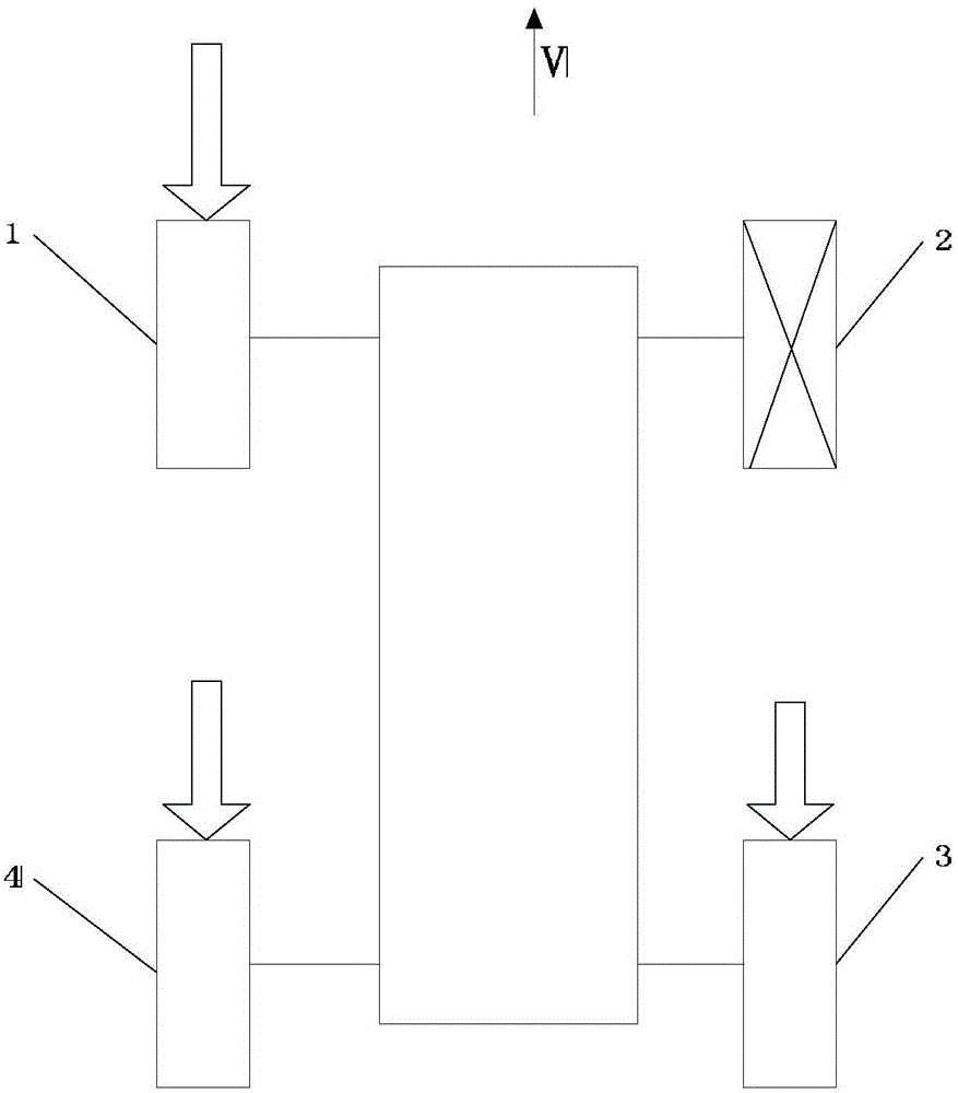 Control method for improving safety of four wheel hub motor-driven electric car after tire bursting