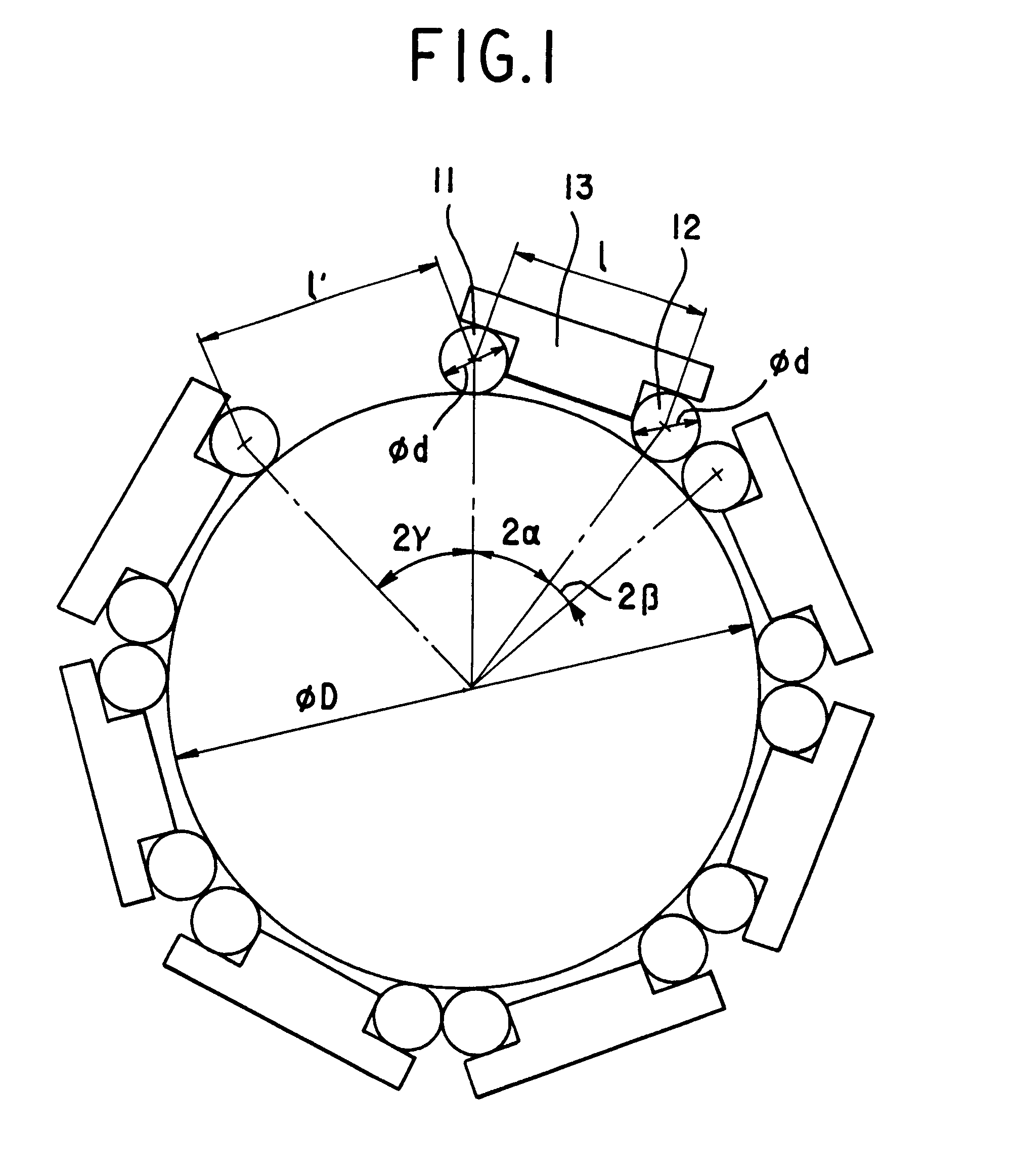 Gauge for measuring large diameter