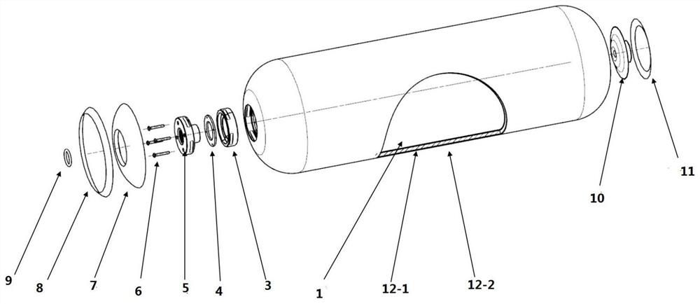 A high-pressure composite gas cylinder