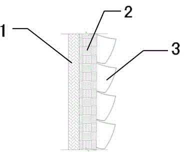 Composite coiled material integrating waterproofing, root-resisting and planting functions