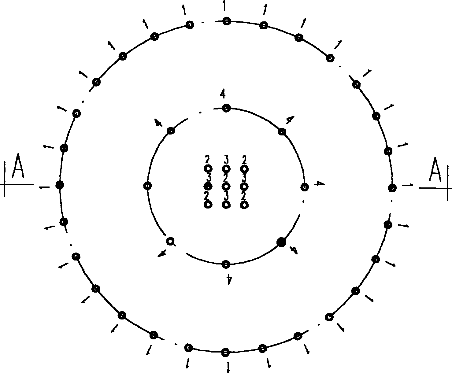 Bore construction method by bore explosion