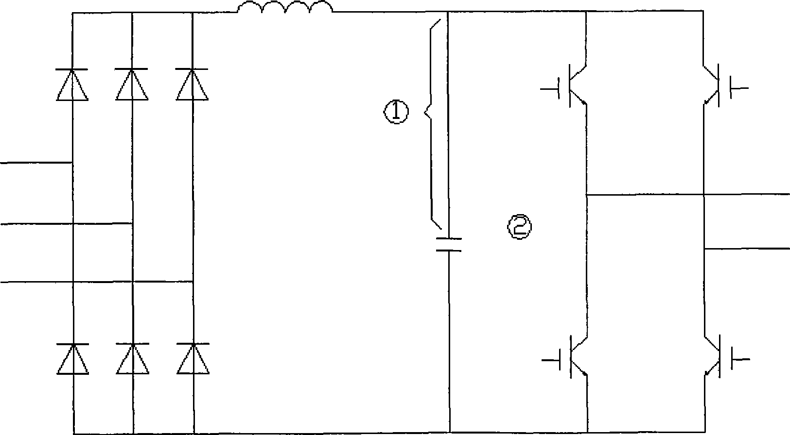 Input rectifying/filtering circuit capacitor board in large power switch power supply