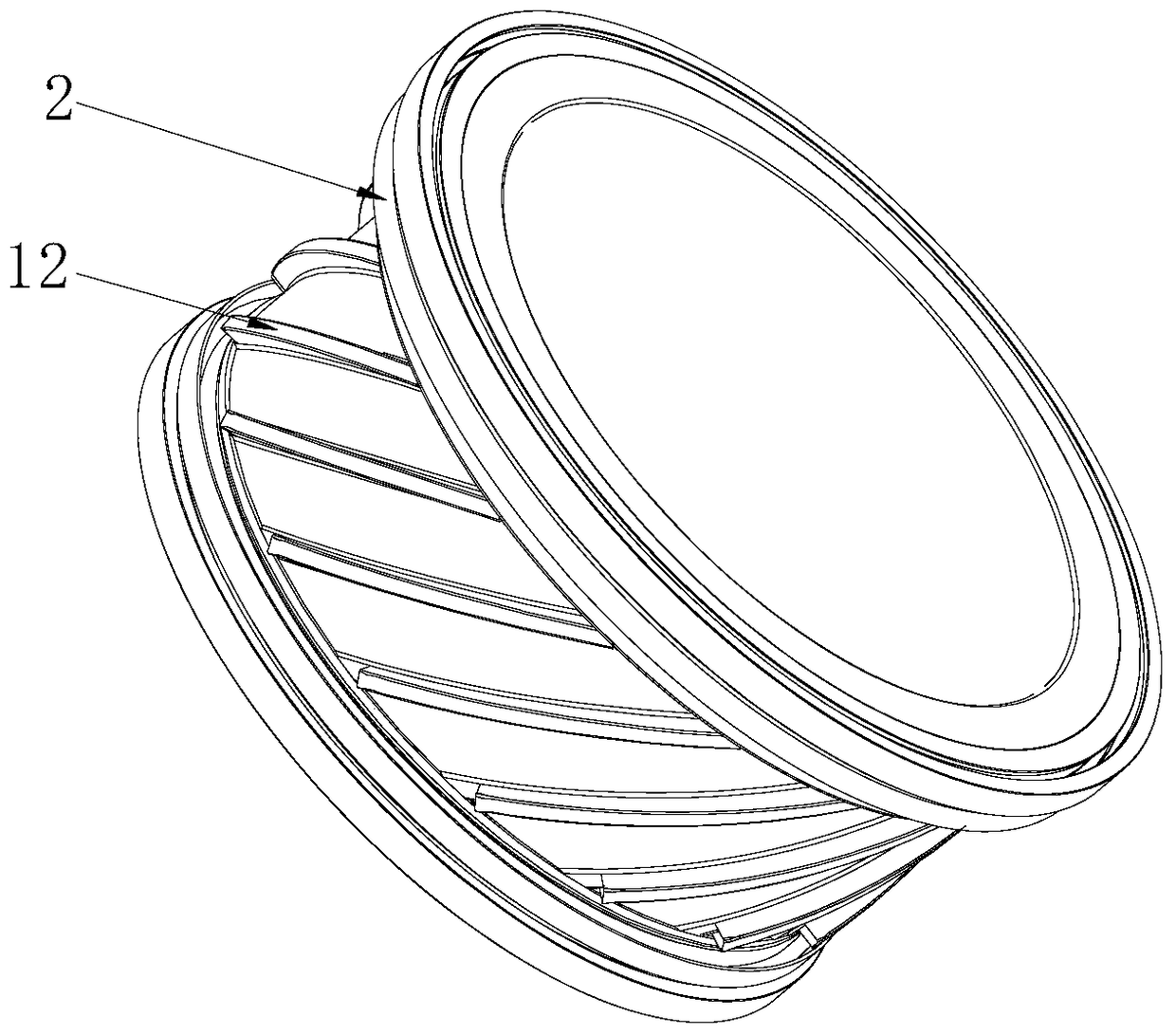 A water-cooled brake hub and its waterway system