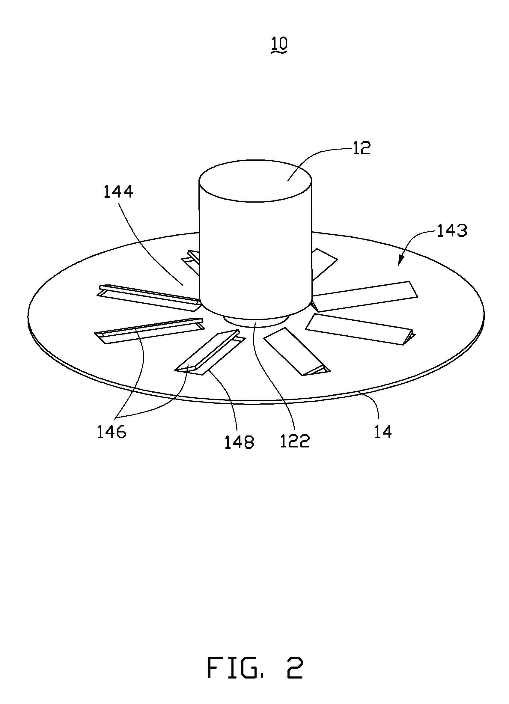 Color wheel with fan blade