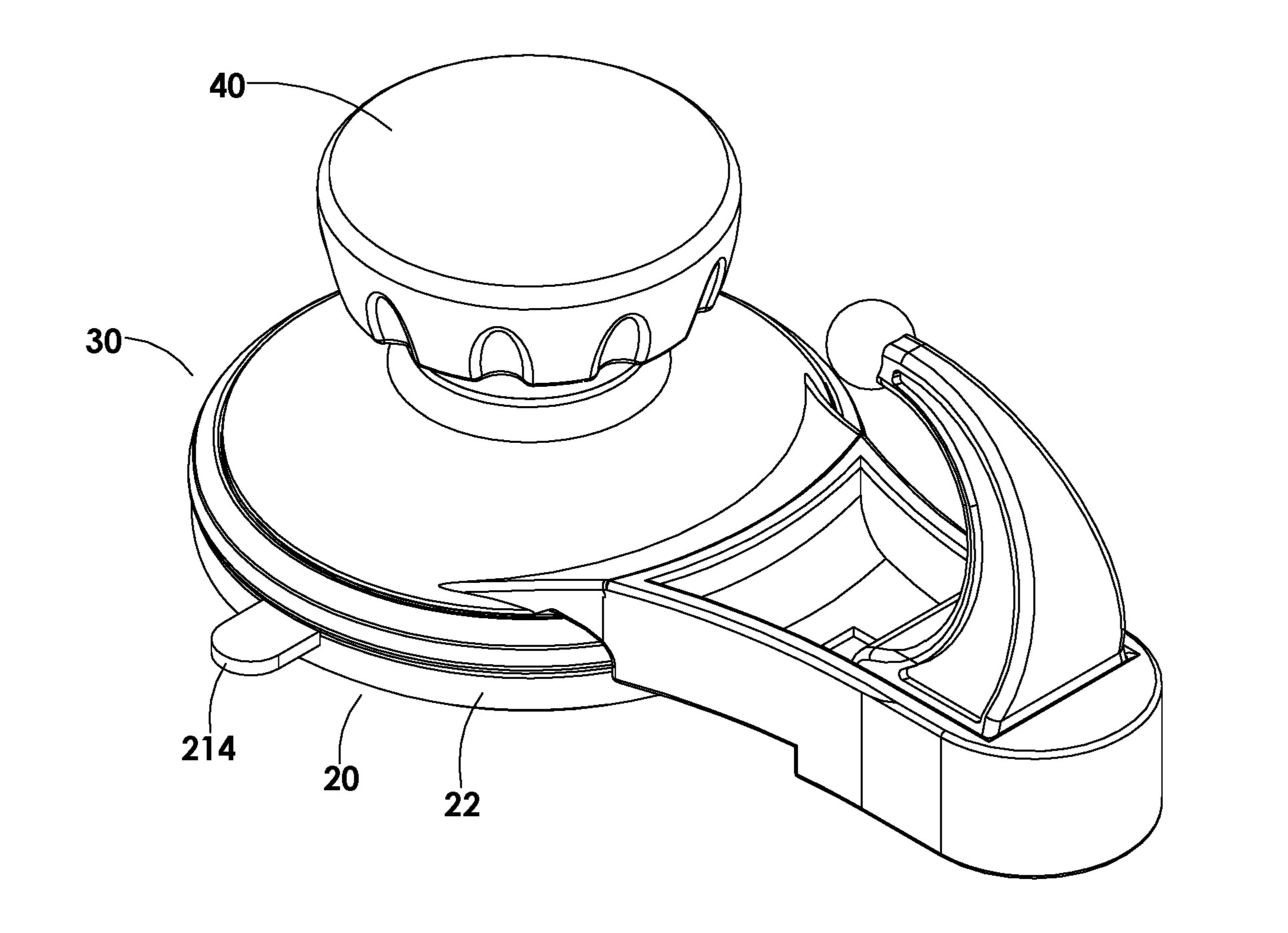 Vacuum retaining device capable of reuse