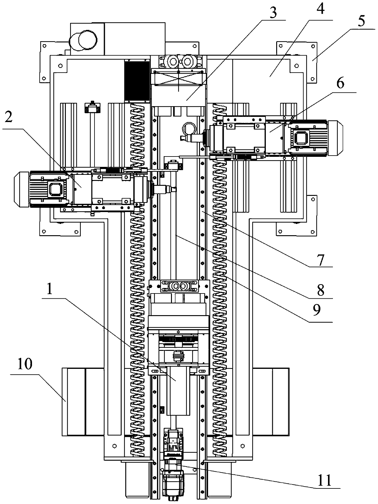 Pipe blind hole-based drilling and milling machine tool capable of realizing multi-station machining