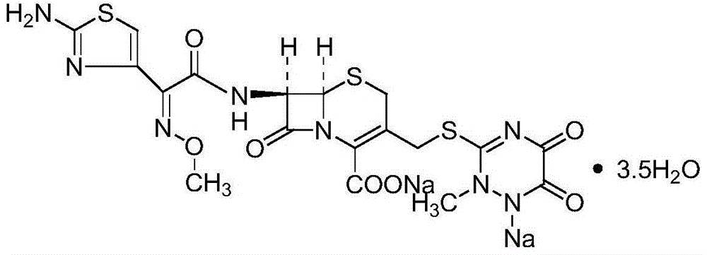 Children pharmaceutical composition containing ceftriaxone sodium and low-sodium carrier