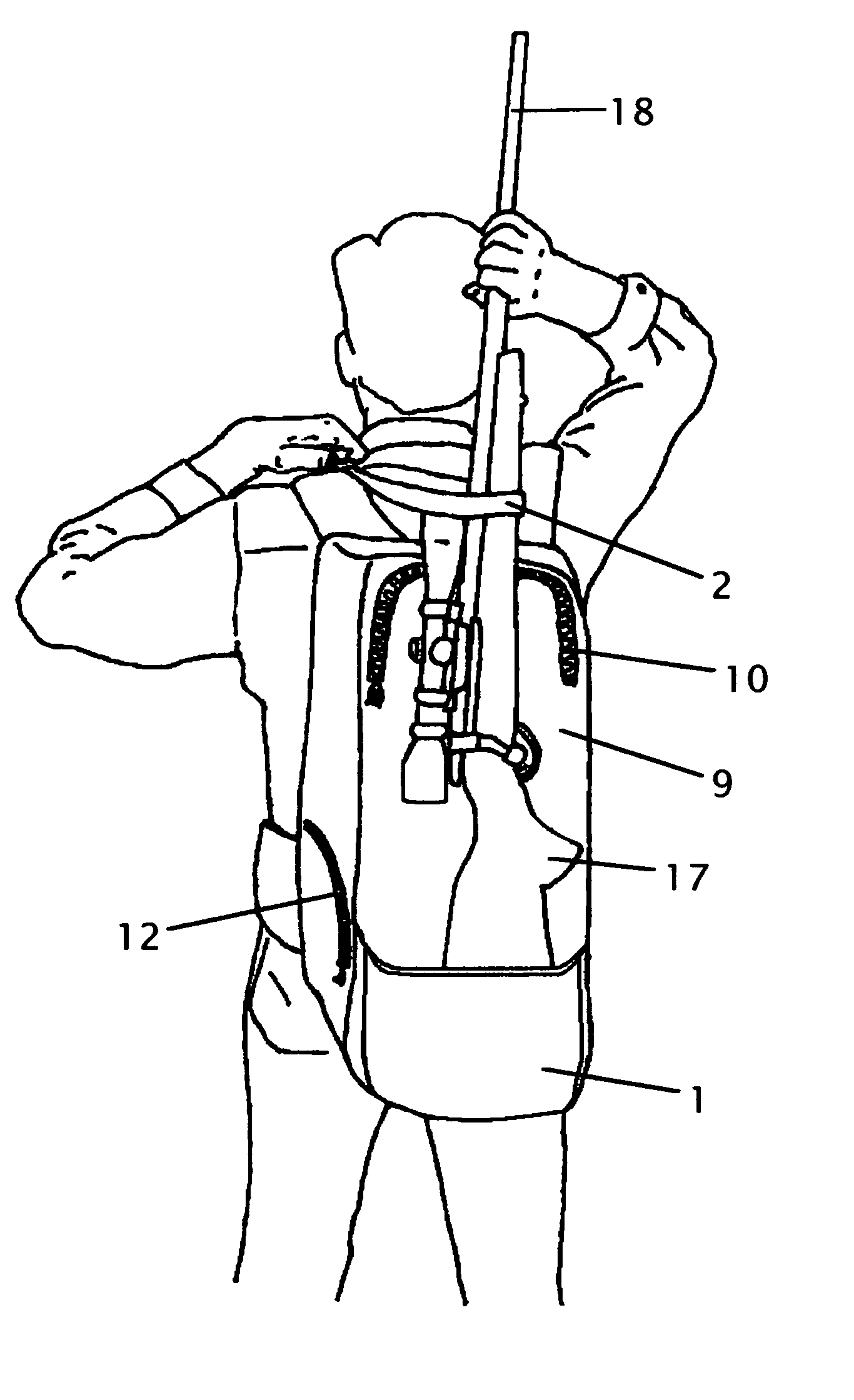 Backpack for carrying weapons