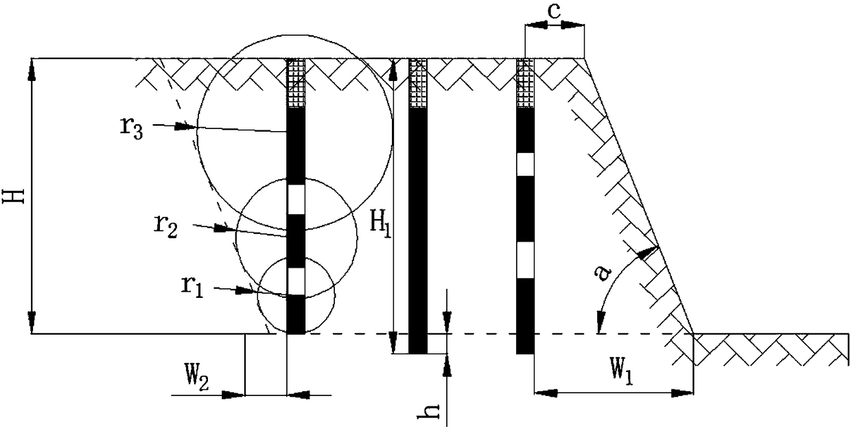 Blasting method for benches in open mining area