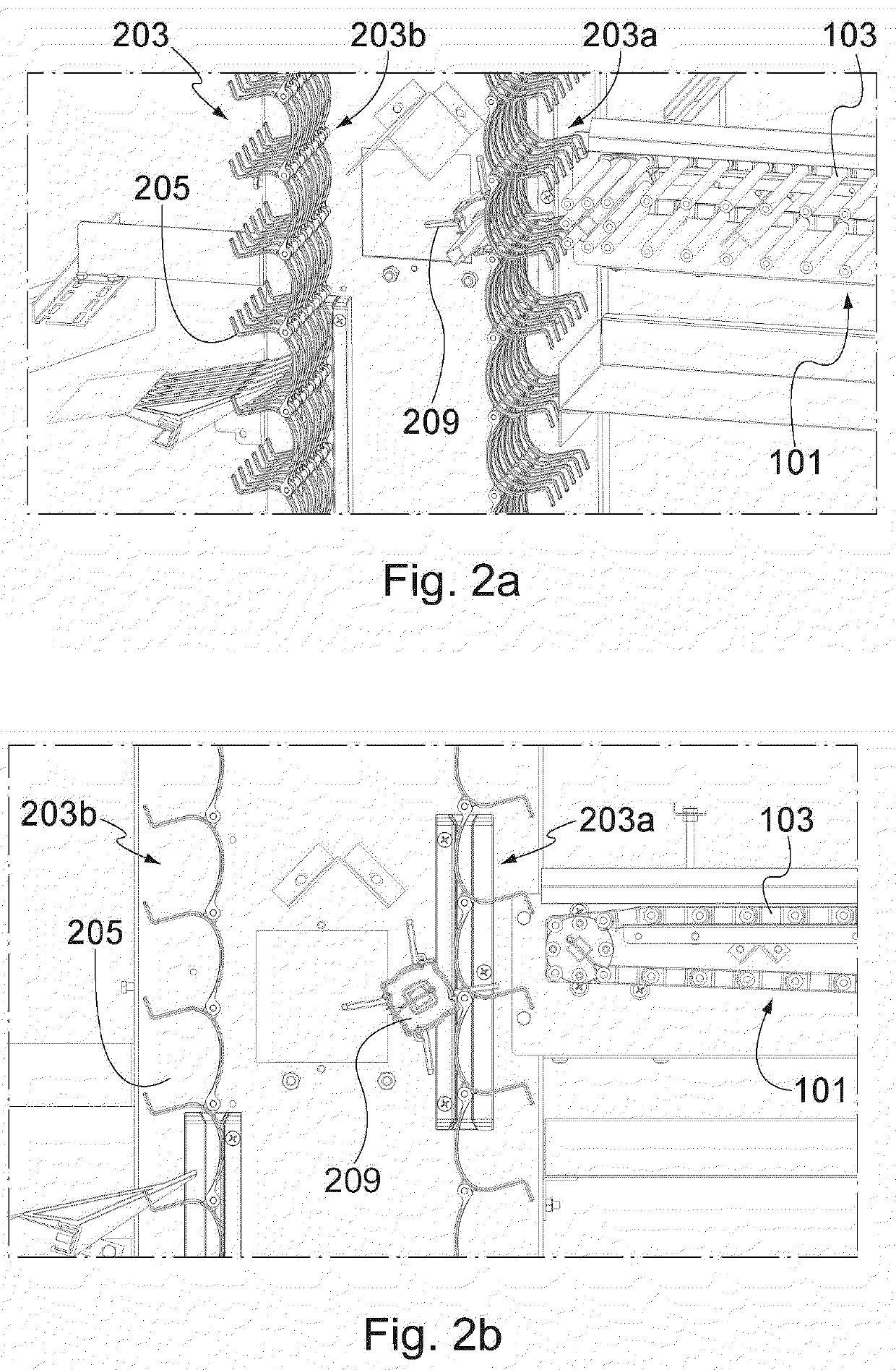 Conveying system for shock-sensitive items, in particular eggs