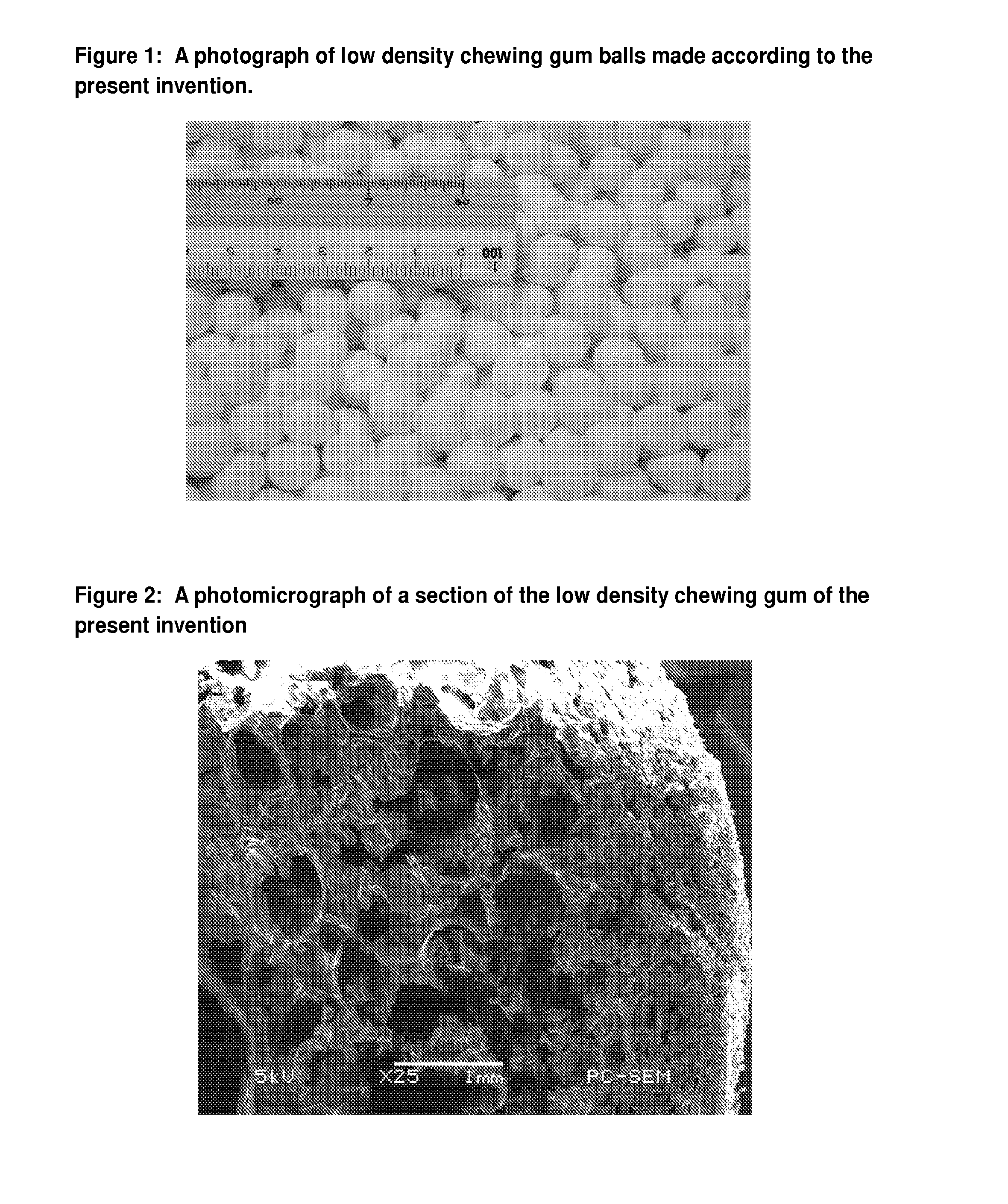 Low density chewing gum and method of making same