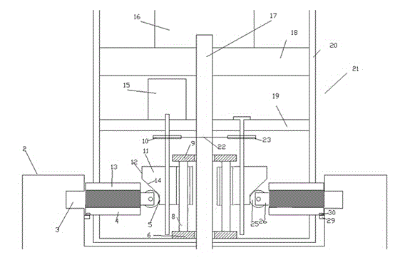 Stable transmission and automatic locking type gate device for water conservancy