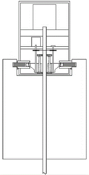 Stable transmission and automatic locking type gate device for water conservancy