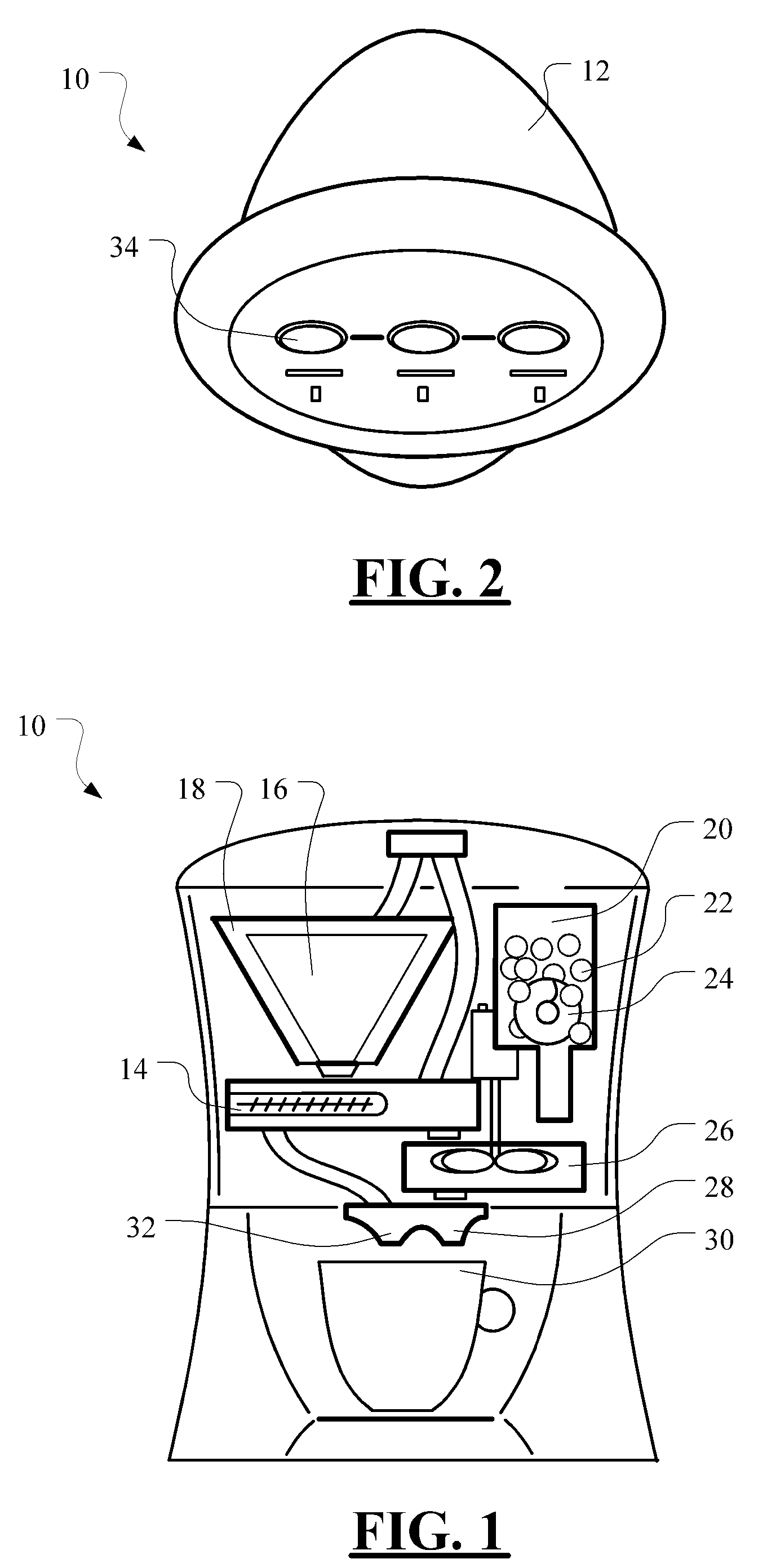 Household coffee and hot beverage dispenser