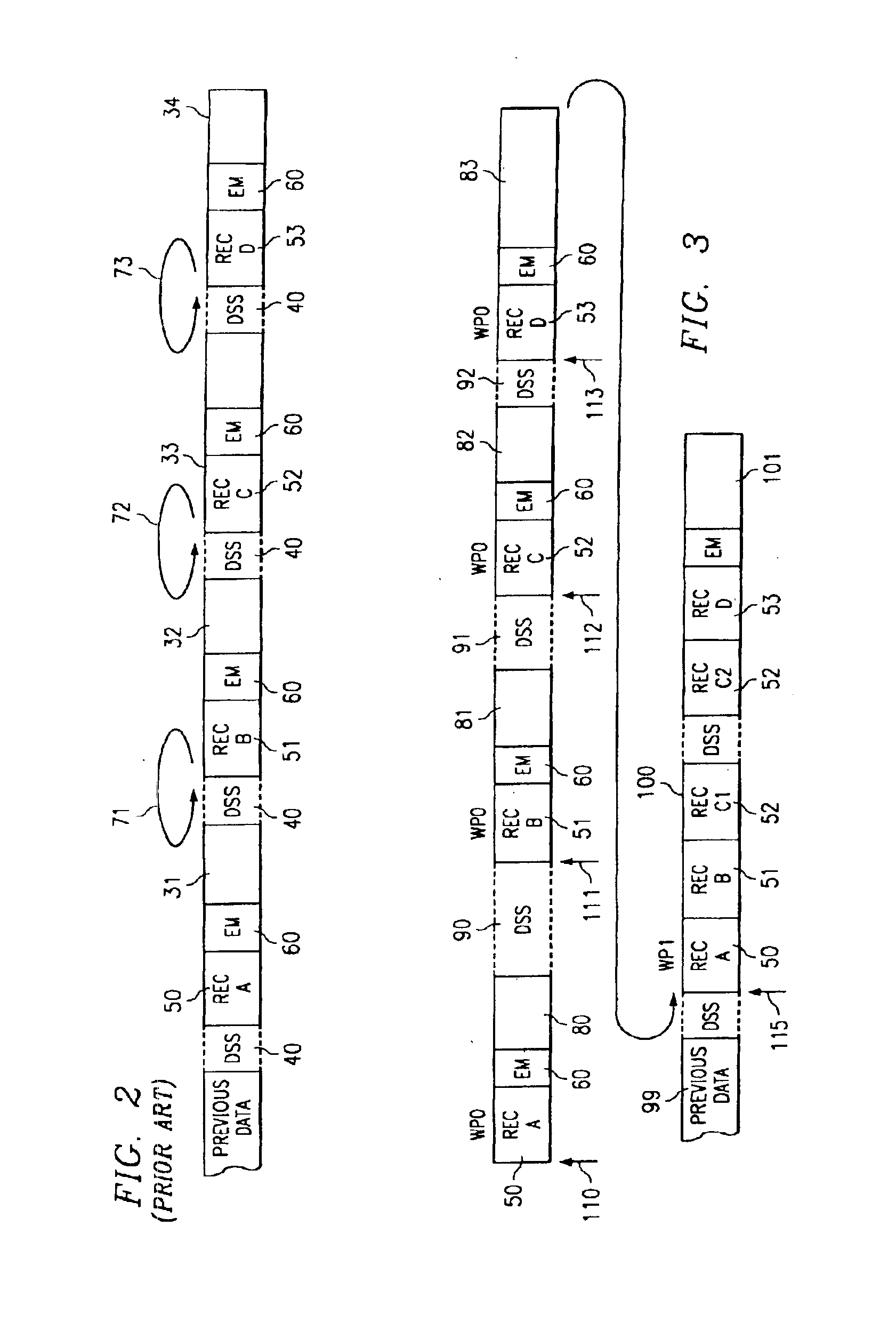 Data set information for recovery of synchronized data on magnetic tape