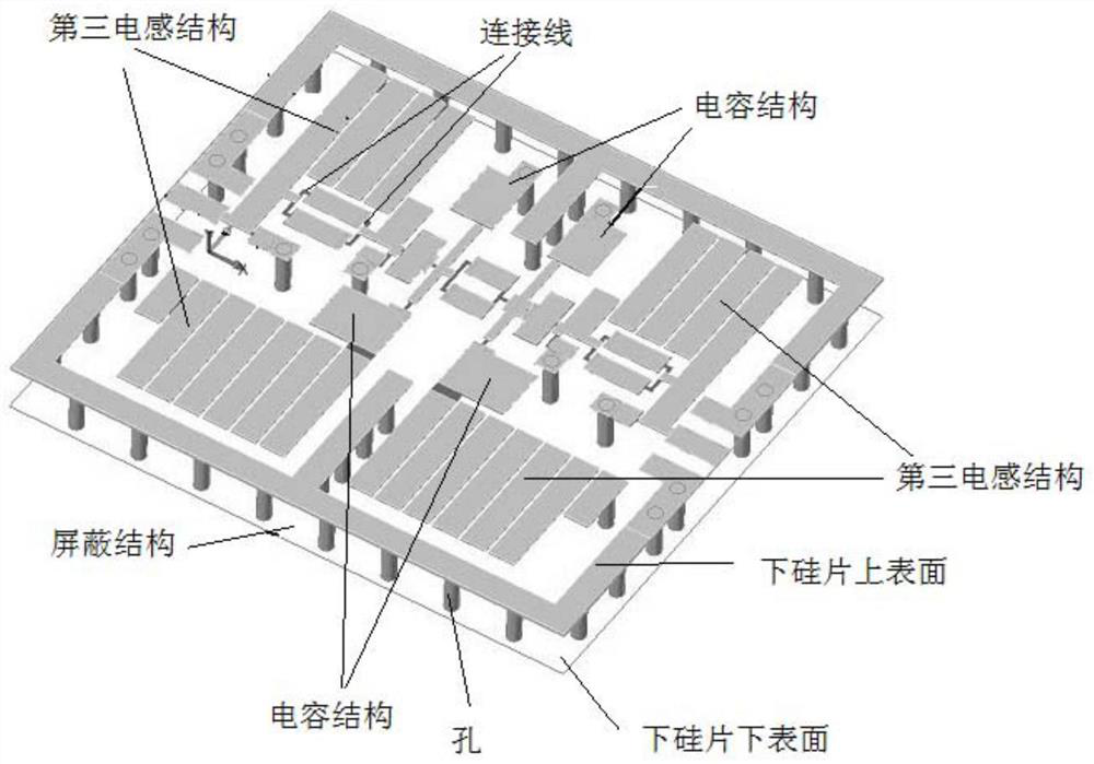 Fabrication method of double-layer silicon-based filter based on three-dimensional inductor