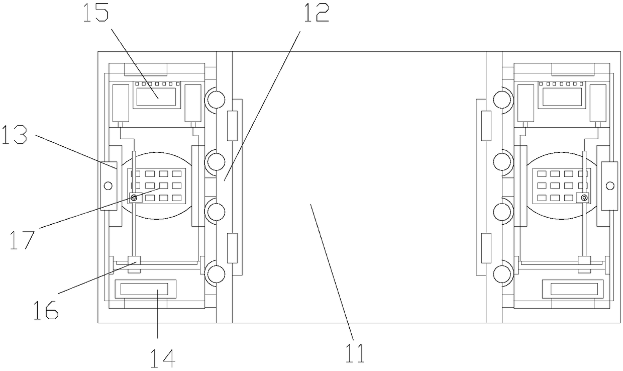 Adjustable precision increase device of radial drilling machine