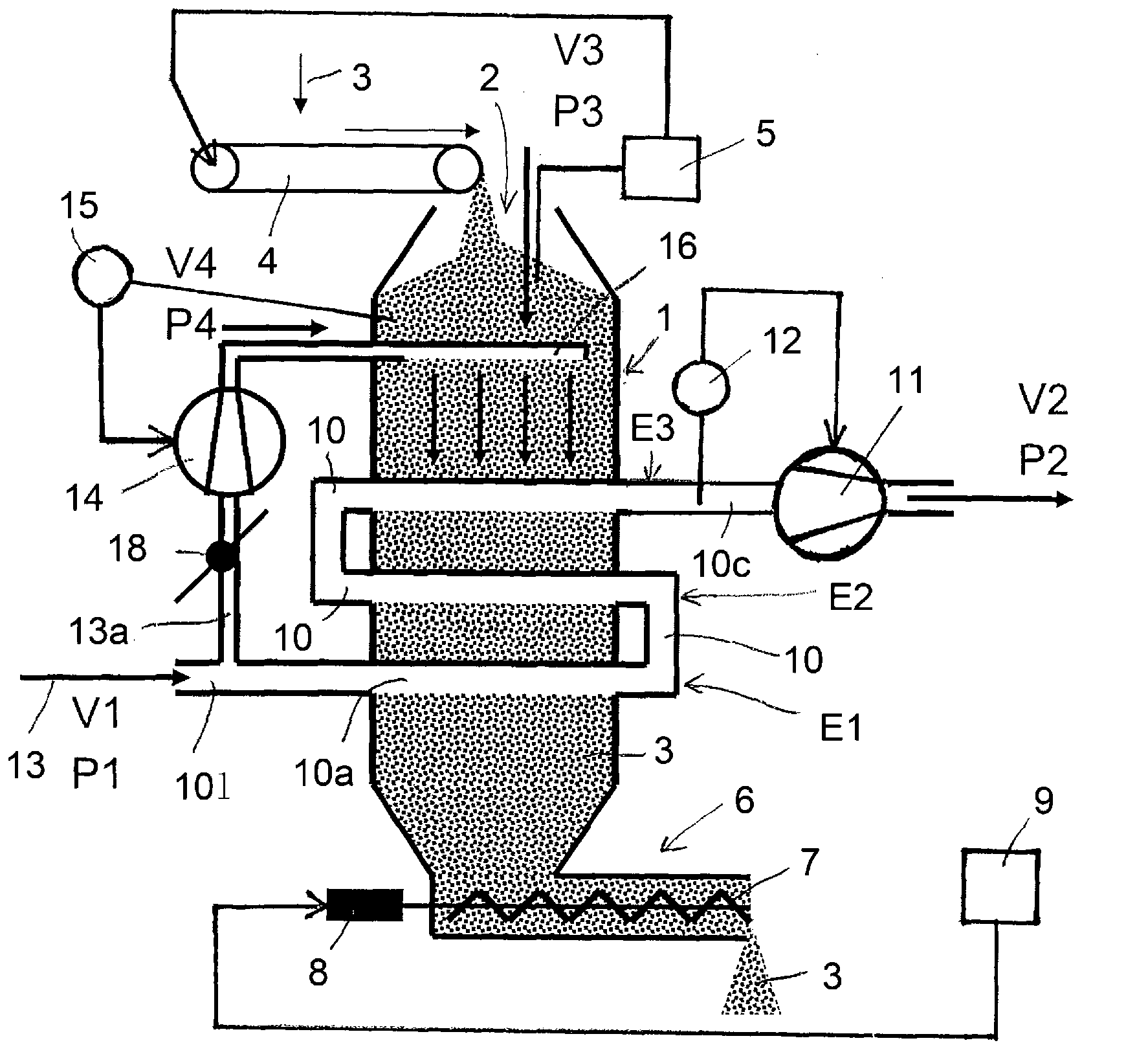 Device for preheating charging materials for glass melting facilities