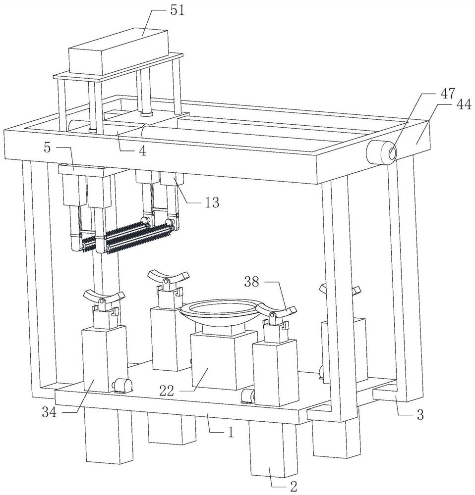 Blade surface smoothing and cleaning equipment of hydroelectric generator