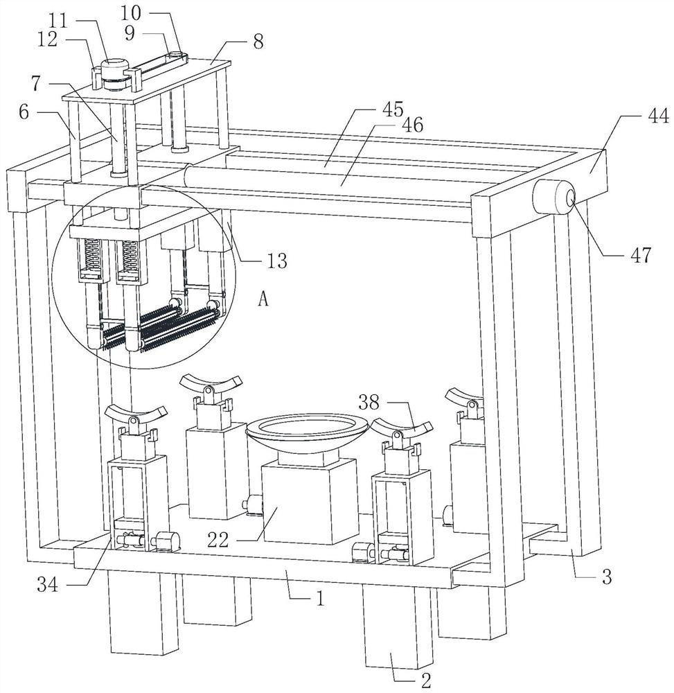 Blade surface smoothing and cleaning equipment of hydroelectric generator