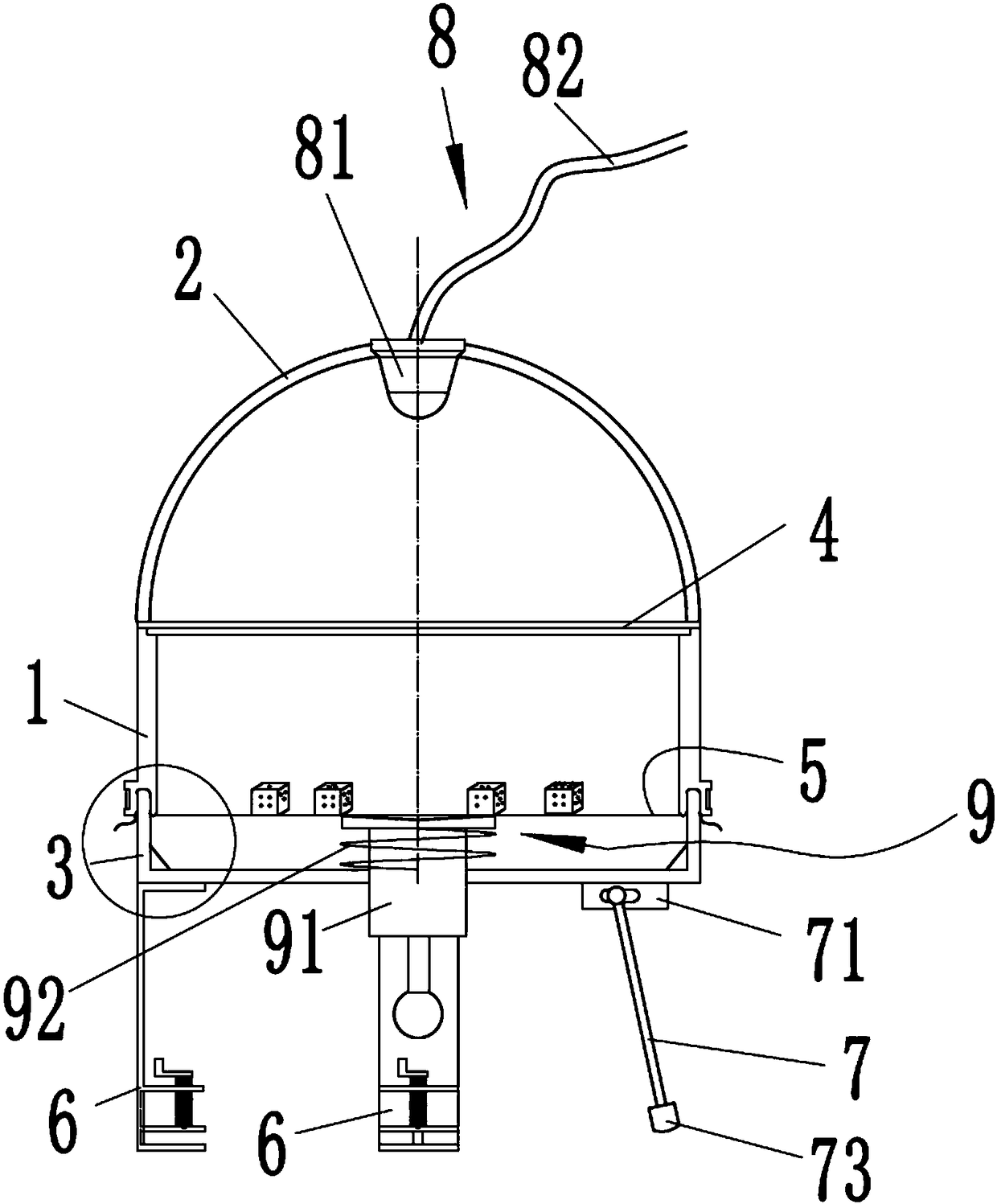 Advanced mathematics probability demonstration device