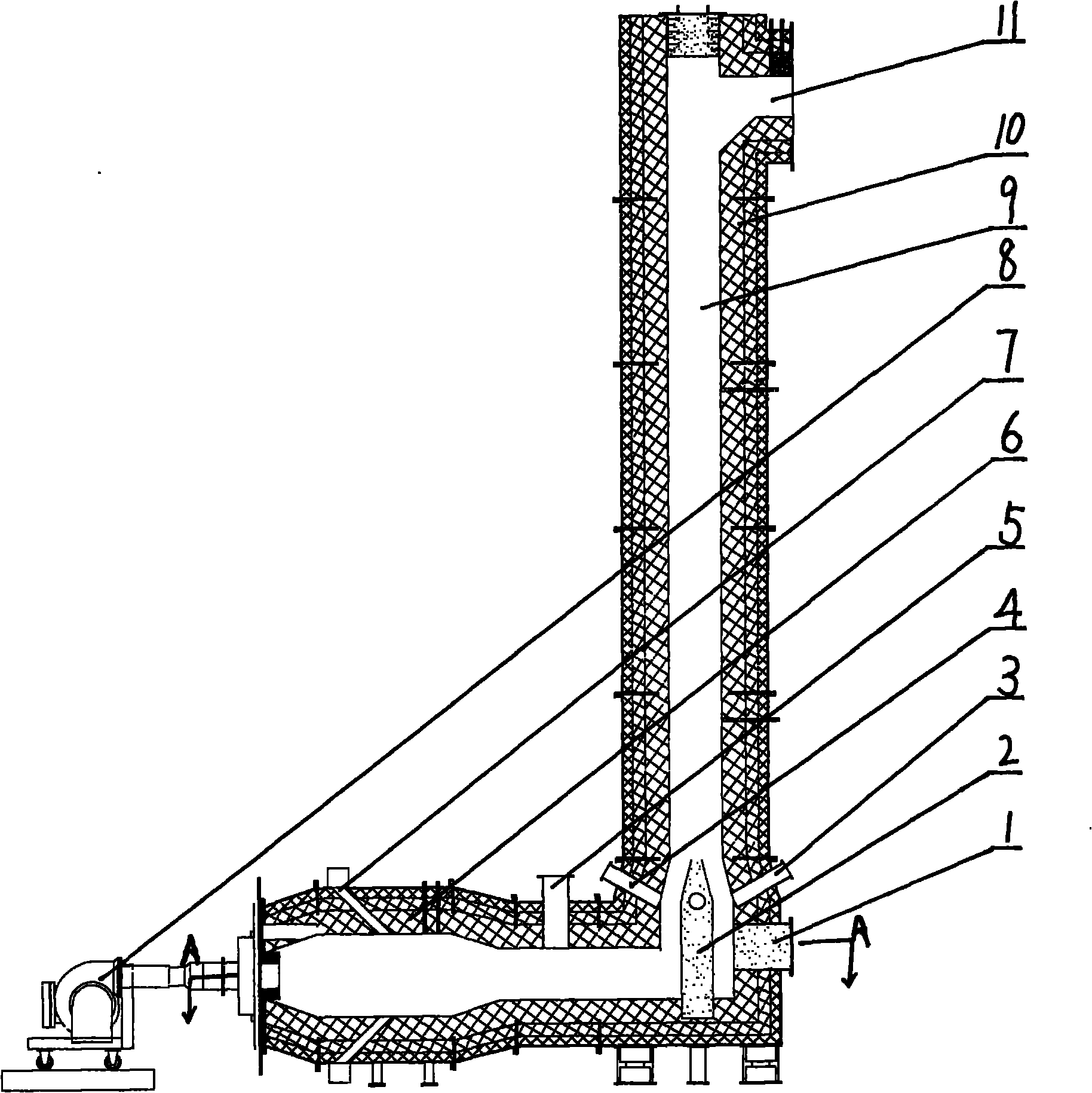 Fluidizing calciner