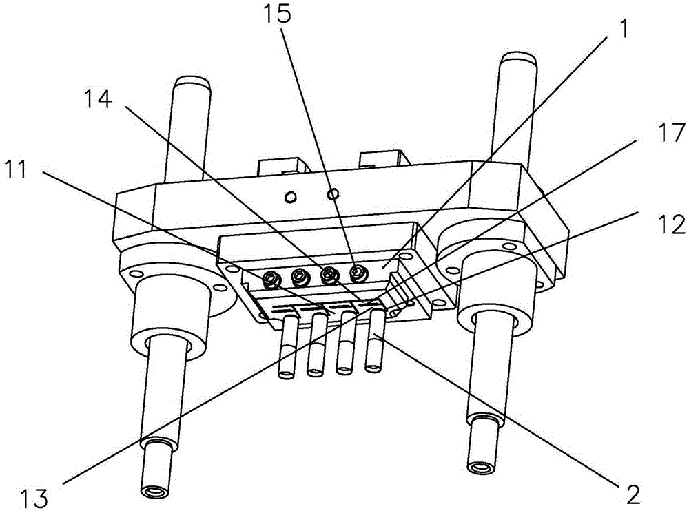 A fast-change high-precision positioning and locking device and method for one-out multi-mould compression mold