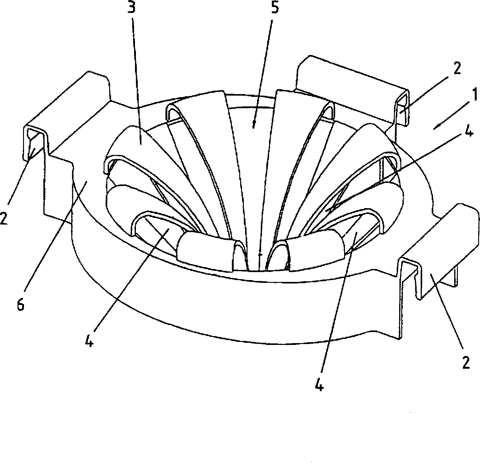 Wring-out device for cleaning element for wetting and moisting cleaning tool