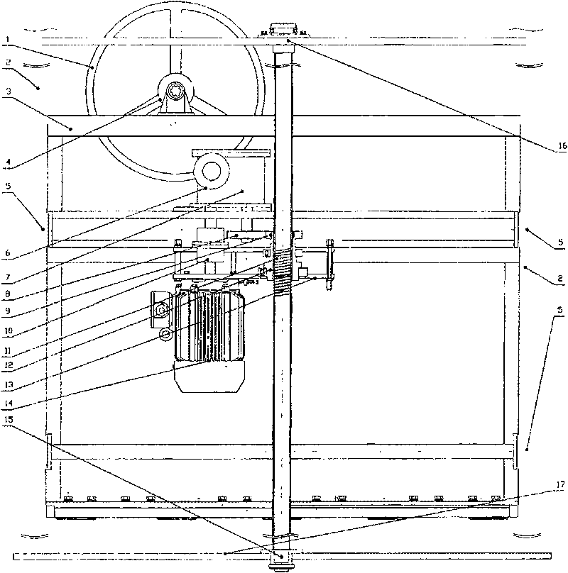 Manual-automatic integral lifting gear