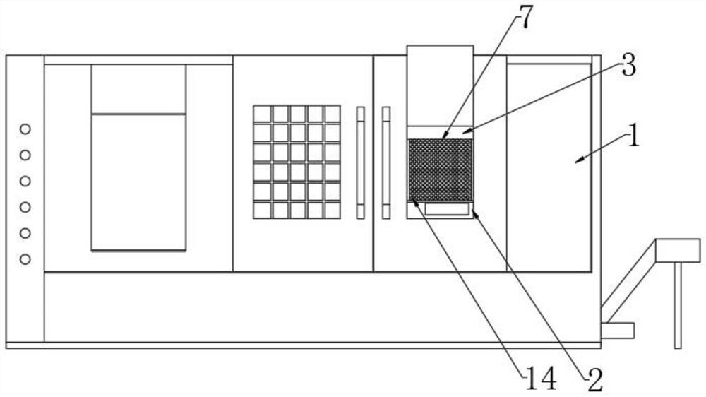 A electrical box for CNC machine tools with buffering protection mechanism