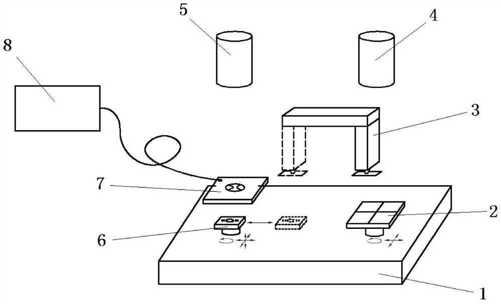 Quartz tuning fork sensitive structure on-chip testing device and method