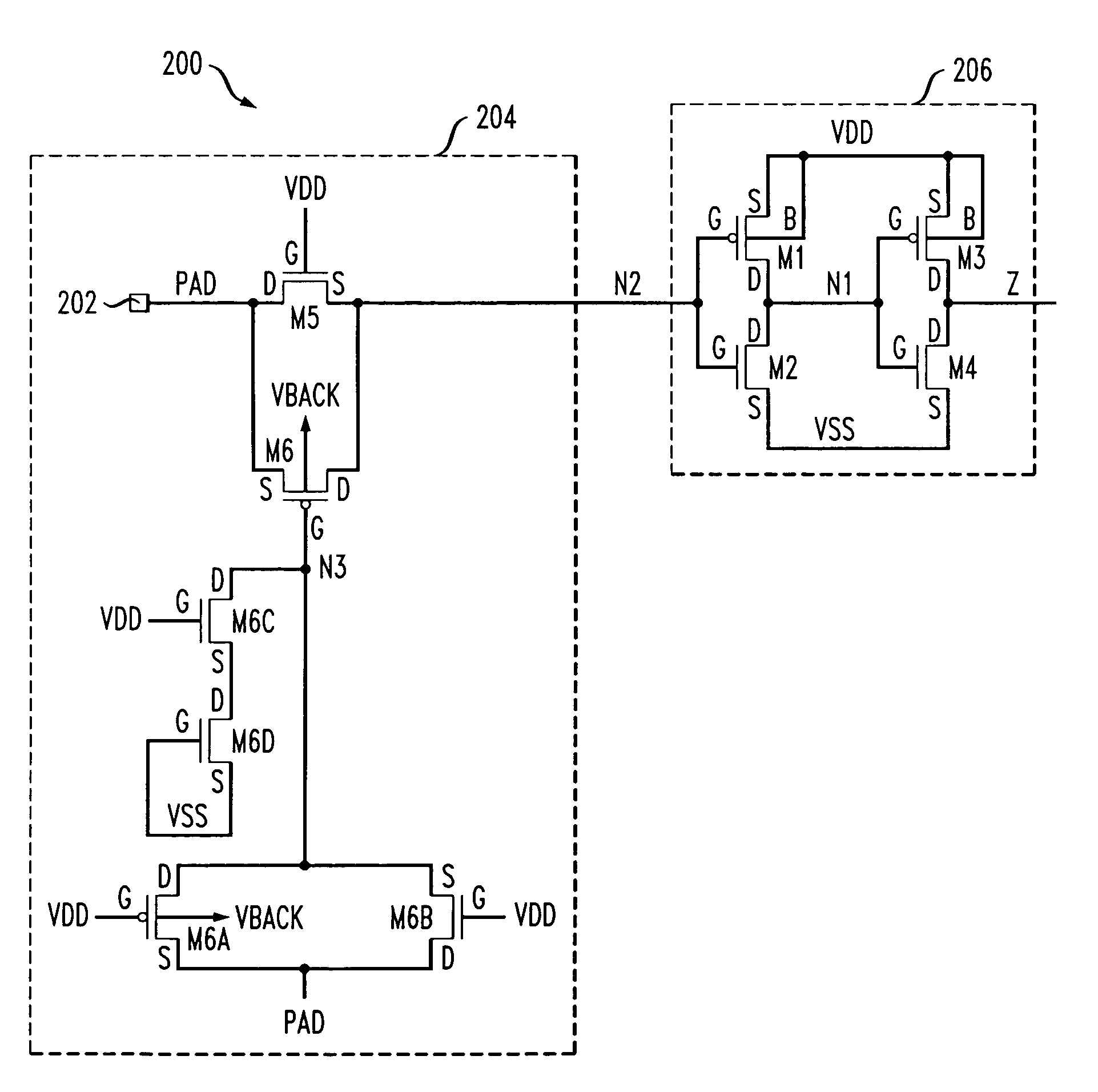 Buffer circuit with enhanced overvoltage protection