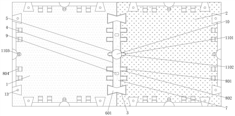 Plastic plate structure convenient to splice and beneficial to assembling