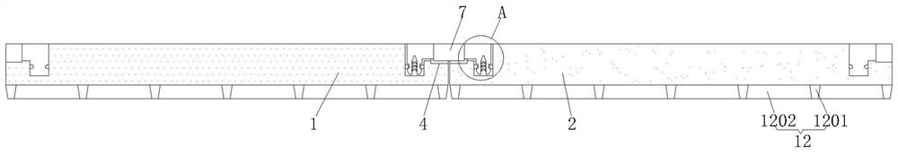 Plastic plate structure convenient to splice and beneficial to assembling