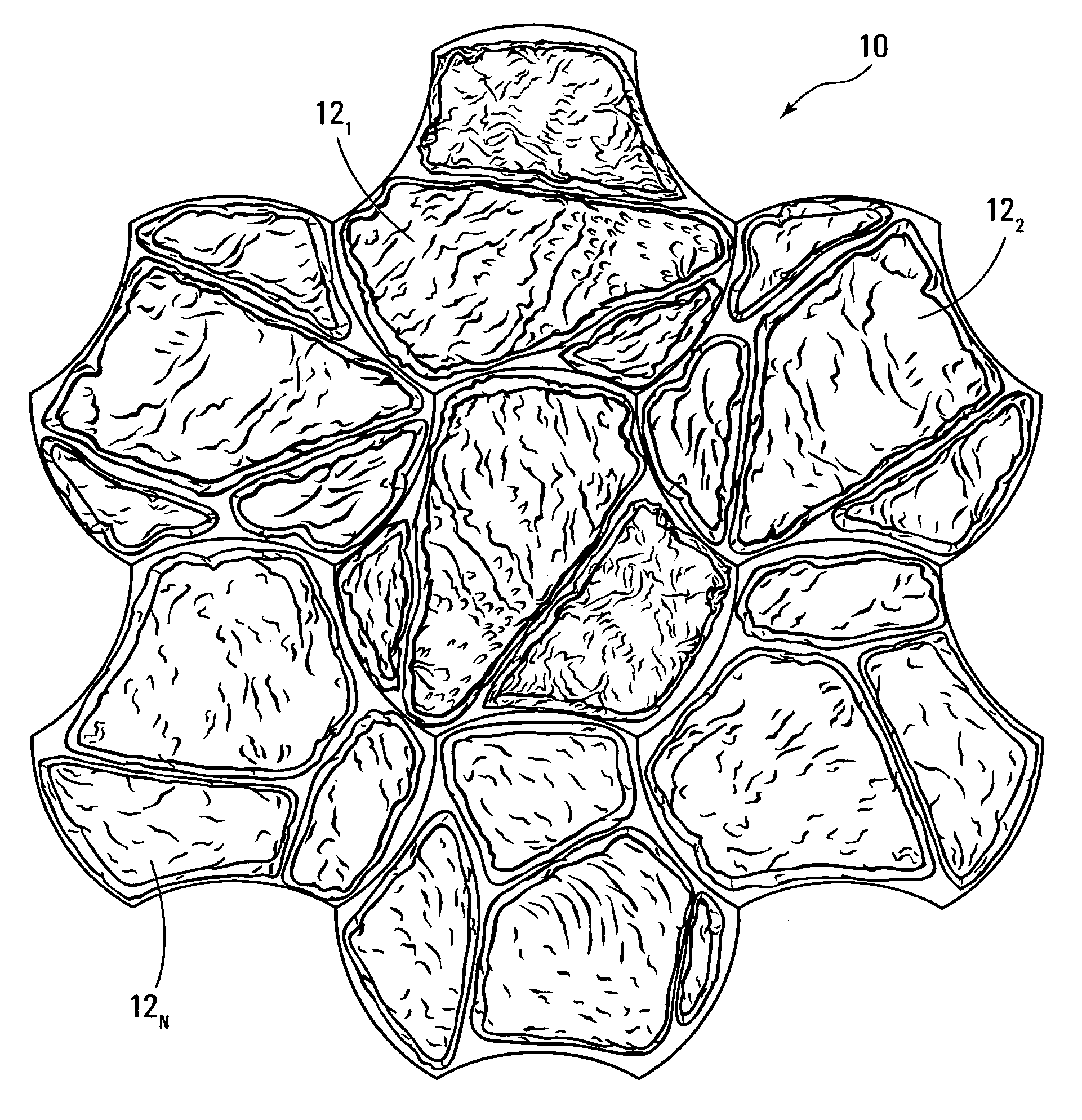 Dry-cast concrete block