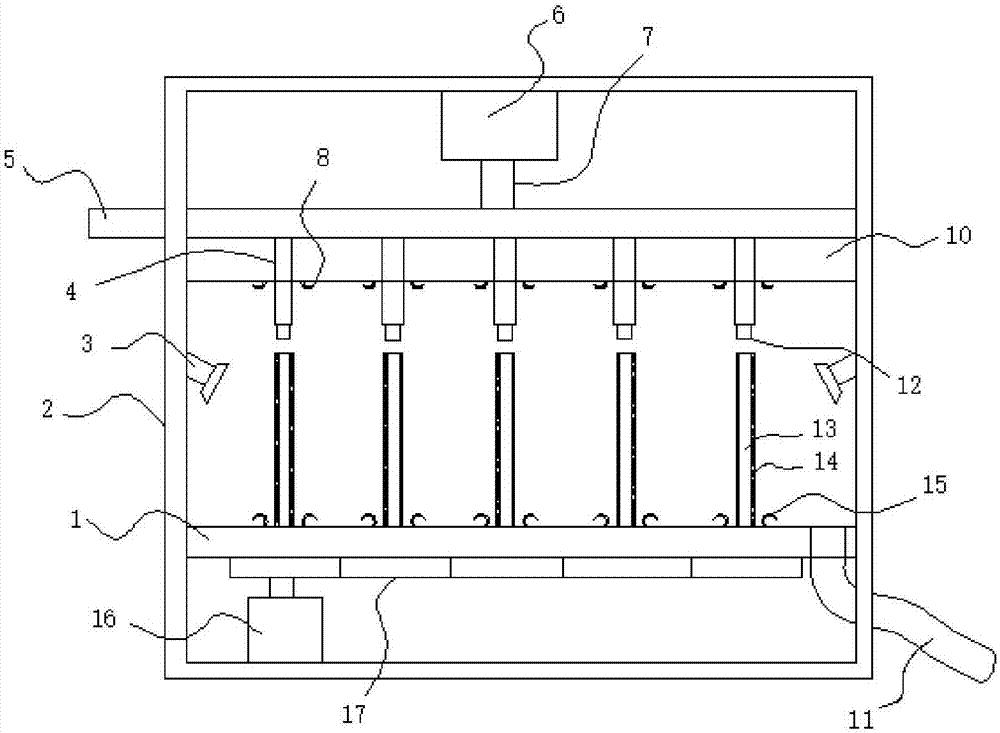 Large intestine cleaning device for beef cattle processing