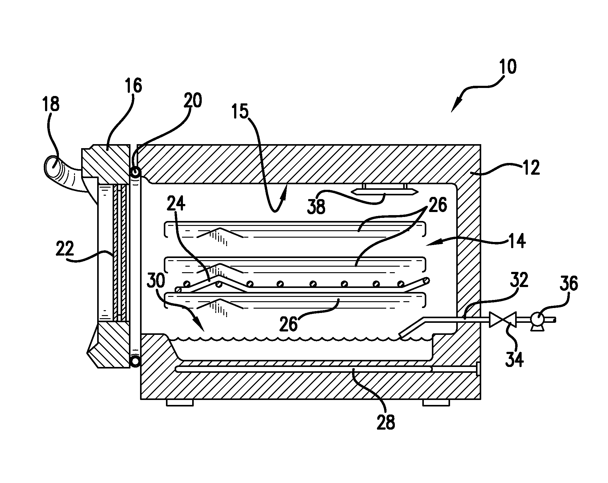 Oven appliance cleaning system using heat and steam cycle