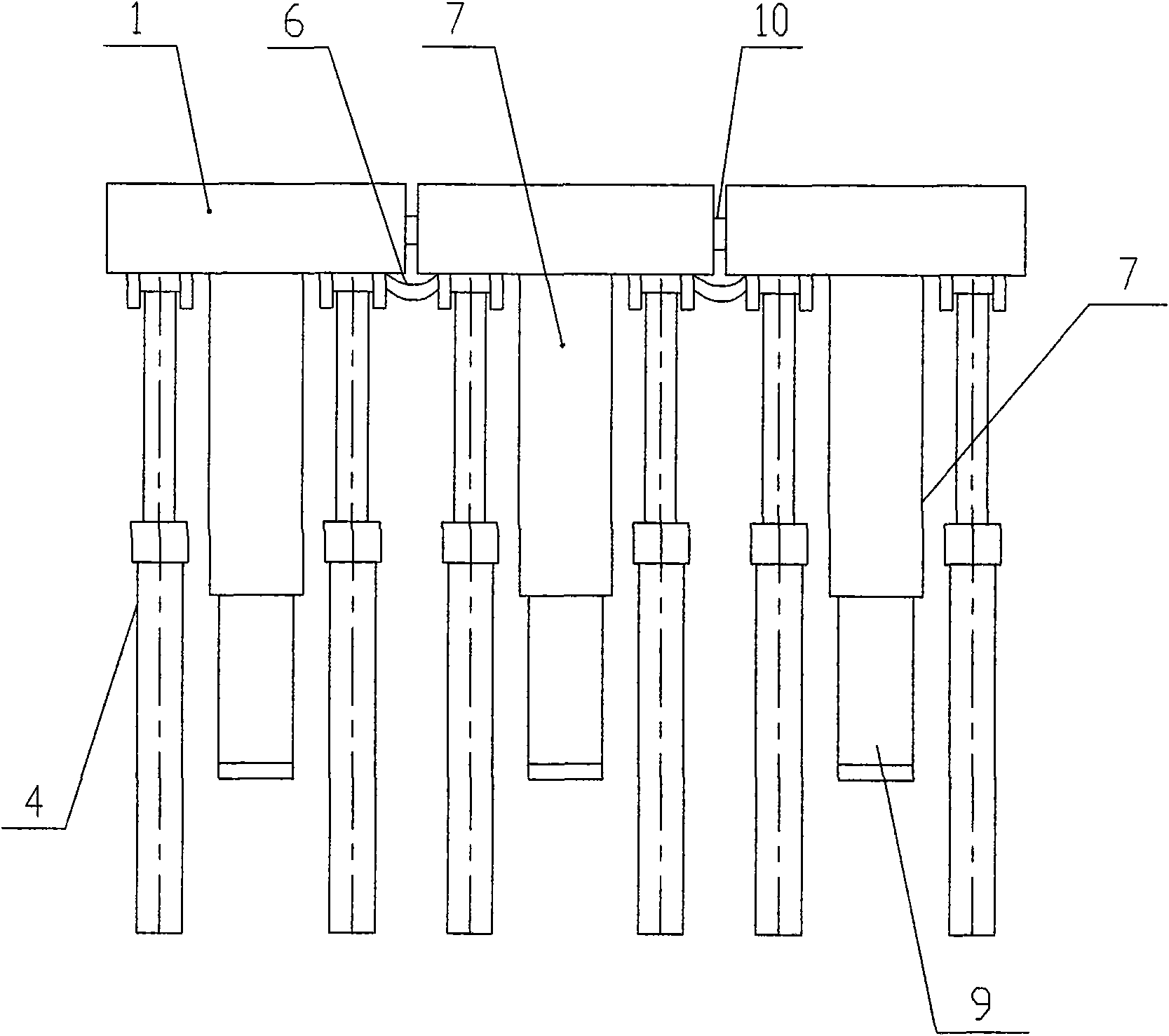 Traction sliding hydraulic support system