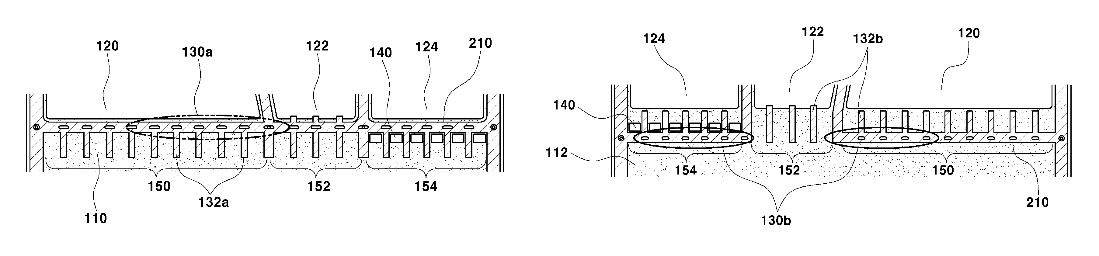 Gasket structure of fuel cell separator with improved air tight seal