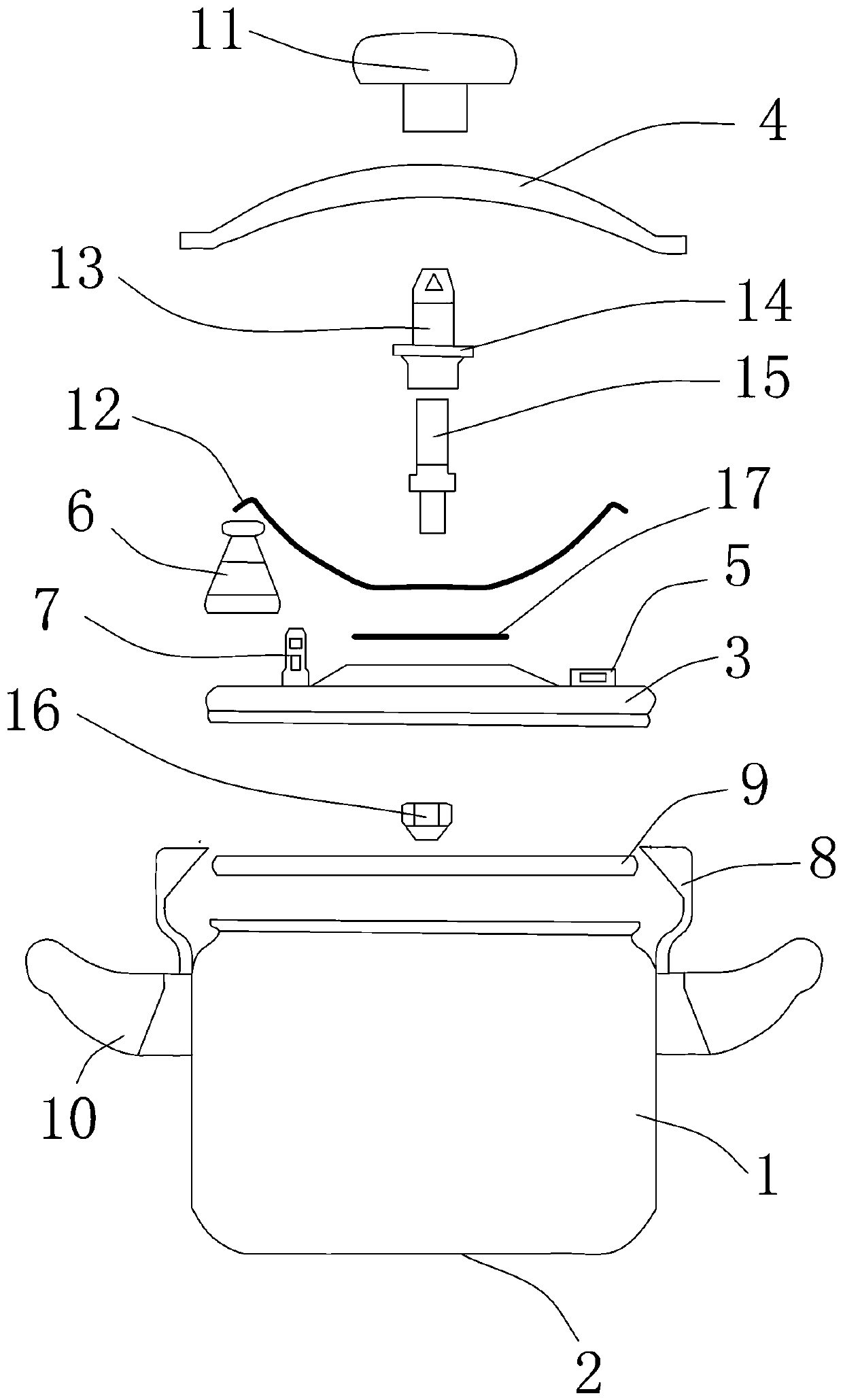 Gland type safety pressure cooker