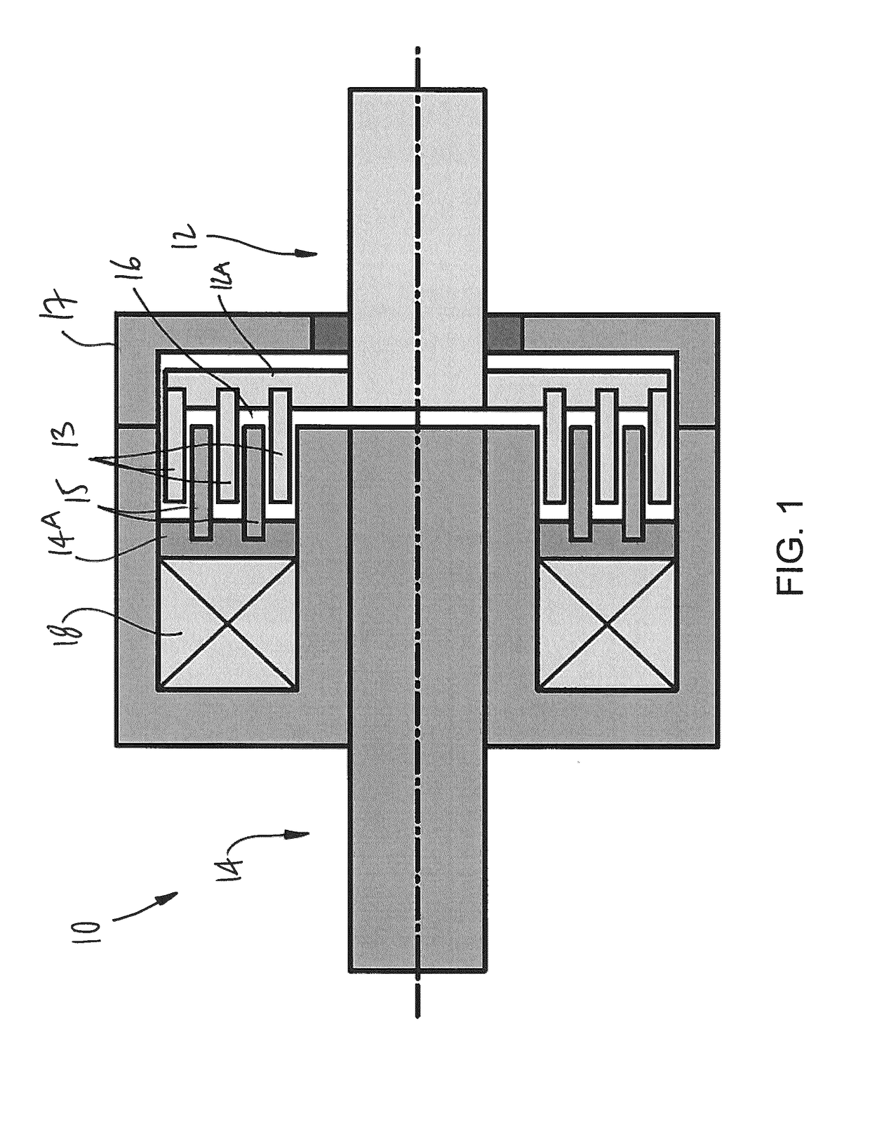 Magnetorheological fluid clutch apparatus with cylindrical fluid gap