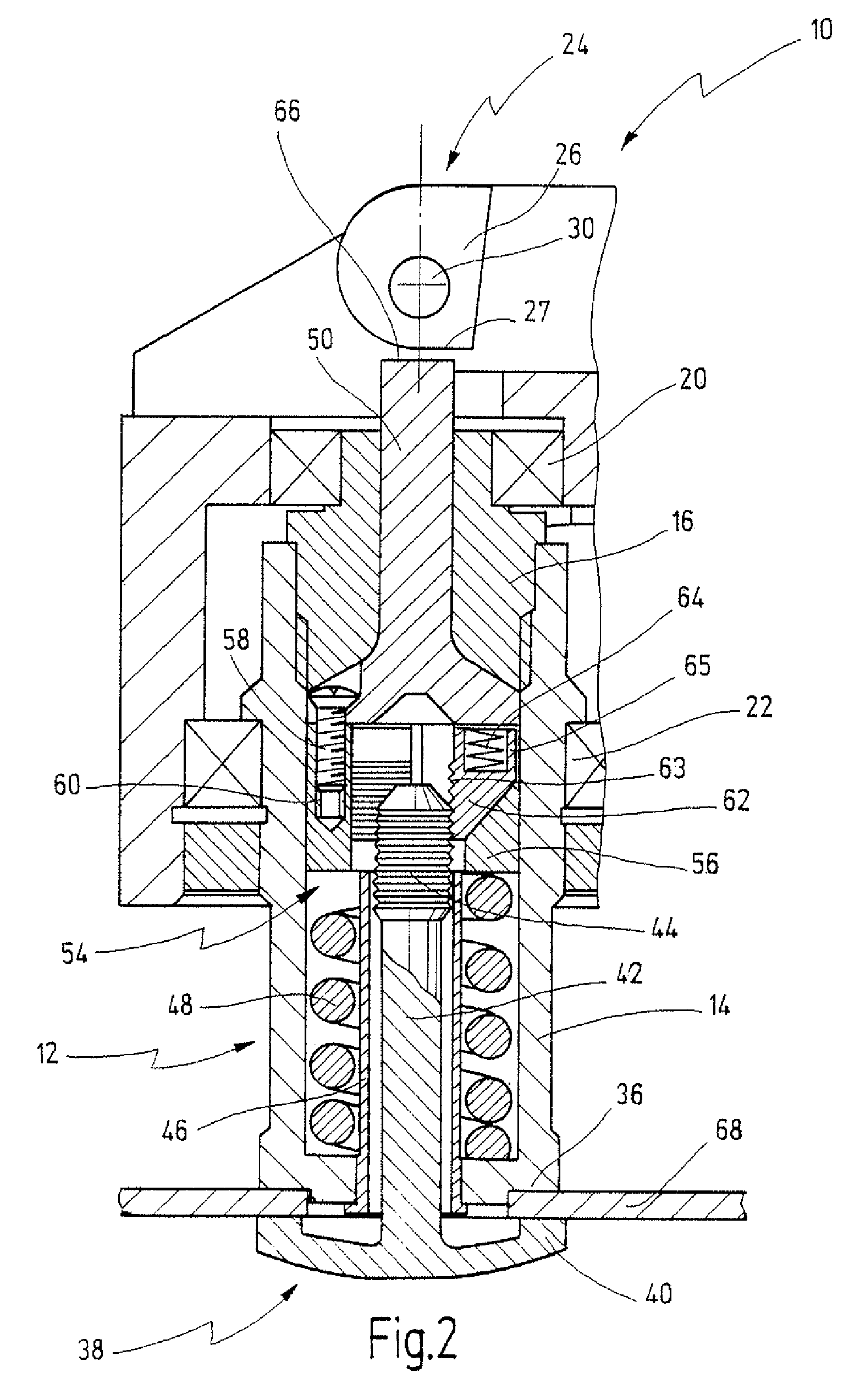 Hand-held power tool with clamping device for a tool