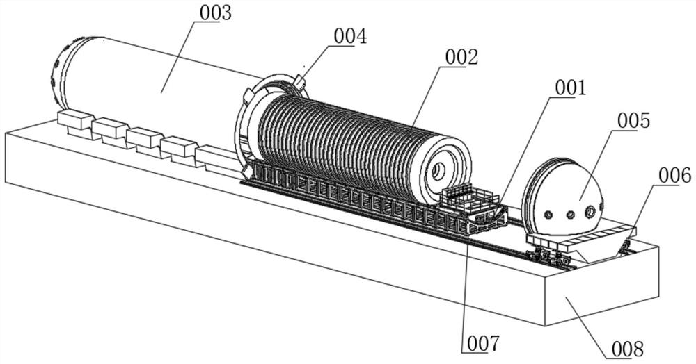 Horizontal automatic filling device and method for large pressure-resistant structure model