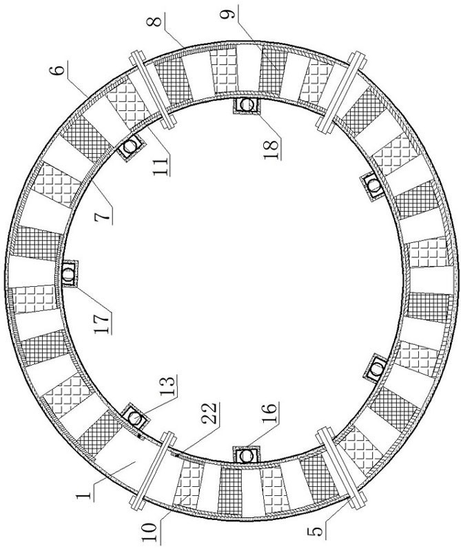 Initial supporting structure and construction method of frozen tunnel in weak surrounding rock