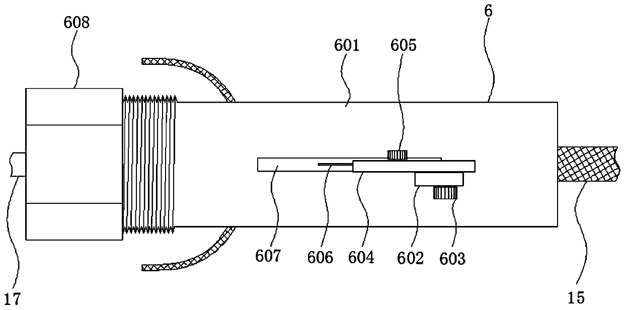 Automatic stripping device for power communication cable recycling