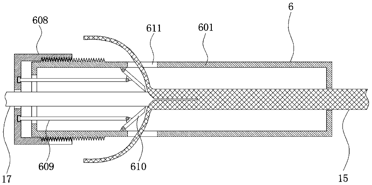 Automatic stripping device for power communication cable recycling