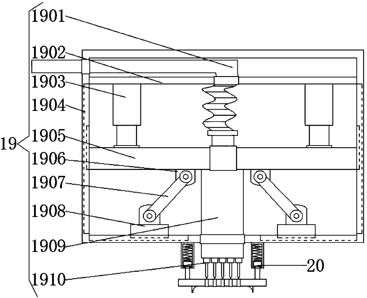 Automatic ink feeding device of split type ink box