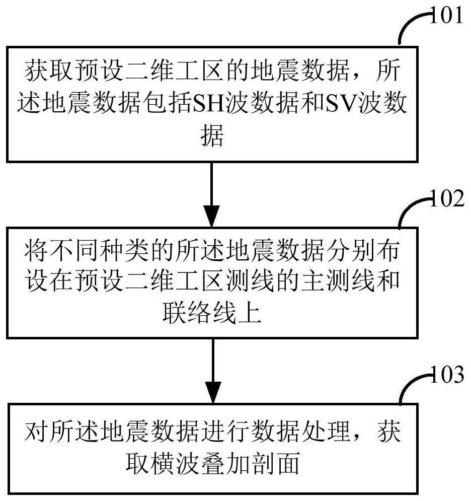 Transverse wave seismic profile obtaining method and device